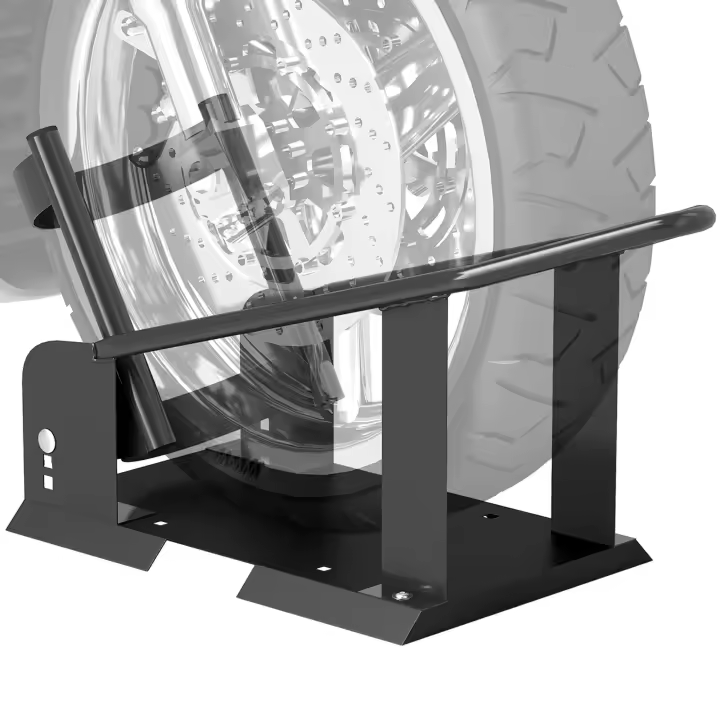 HOMCOM Caballete de Moto Carga 816,5 kg Soporte para Rueda Delantera de Motocicleta Robusta con Altura Ajustable en 3 Niveles para Ruedas Ø38,1-53,34 cm Negro - 1