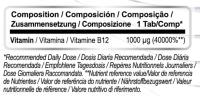 Vitamina B12 Sublingual - 1000 mcg - 365 tabletas - Sabor Cereza - Vitamina B12 - Vitamina B12 vegana - Vitamina B12 Cianocobalamina - Vitaminas B12 - Suplemento Vitamina B12 - details 0