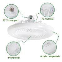 Ventilador De Techo LED Inteligente 3-en-1 Con Control Remoto 3 Velocidades E27 AC85-265v Para Iluminación De Dormitorio Y Sala De Estar - details 0