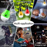 Lámpara De Tienda de campaña LED portátil,4paquetes, Gancho de clip, Luces de Emergencia Para huracanes,bombillas LED - details 3