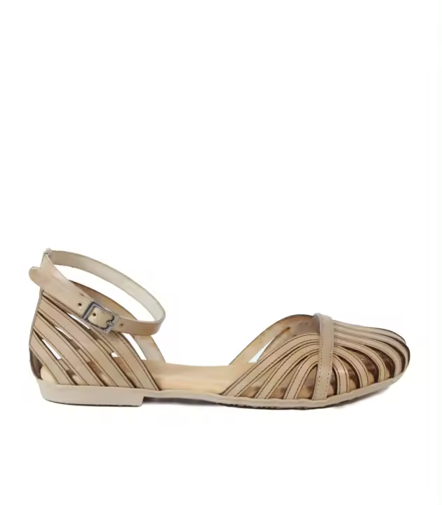 SANDALIA PLANA PIEL TAUPE PORRONET PALMA 3102 - 1