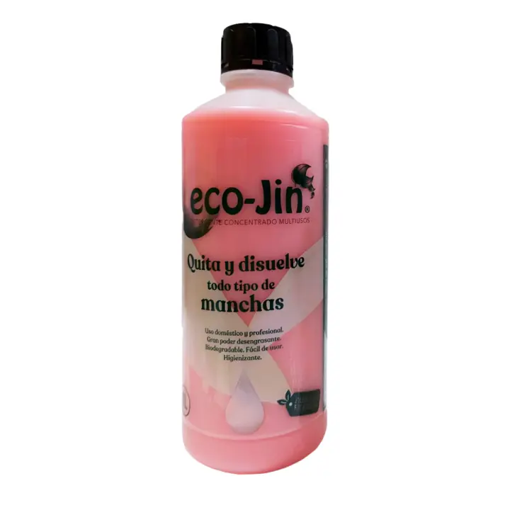 ECO JIN Original, 1L concentrado, SÓLO EL PRODUCTO, NO INCLUYE PULVERIZADOR. Limpieza perfecta ECO-JIN. Ecológico, Higienizante, Bactericida, desinfectante, elimina la cal. Componentes tensoactivos. Limpiador Multiusos Viral - Spa -Intense - Home - Neutro - 1