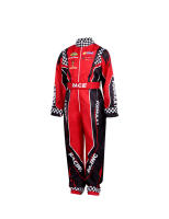 Traje De Carreras Para Niños Rojo Clásico Unipersonal Uniforme De Entrenamiento ATV Drift Polyester Transpirable Traje De Karting Off-Road - details 2