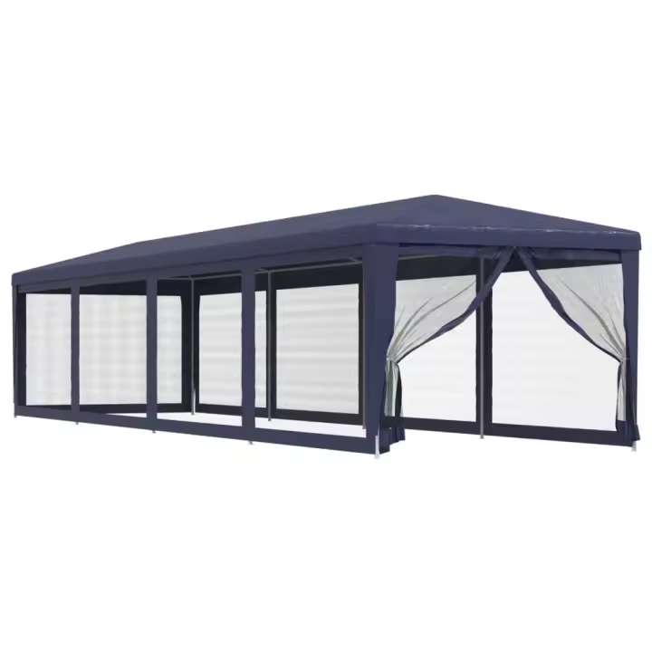 vidaXL Carpa para Fiestas con 10 Paredes de Malla Toldo HDPE Color Antracita,  Azul,  Rojo y mas - 1