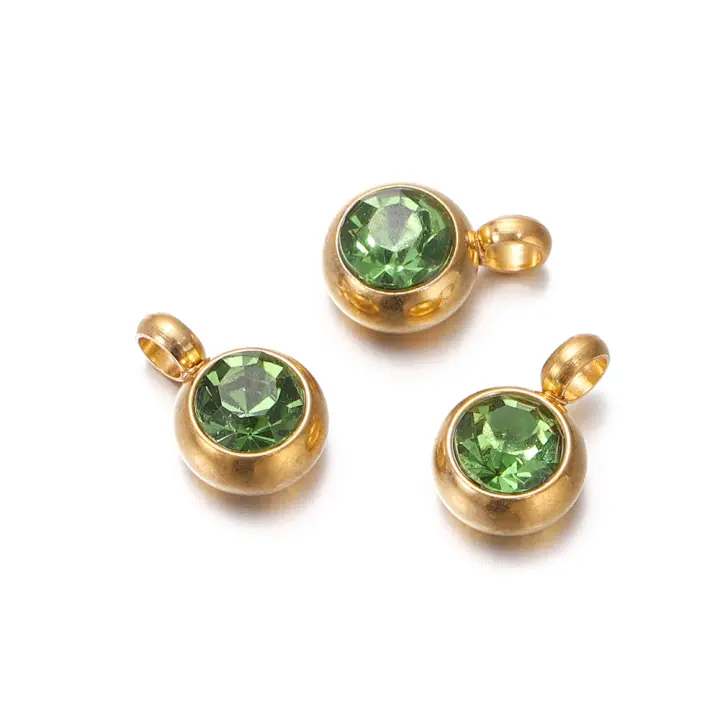 10Pcs Encantos De Pedrería De Acero Inoxidable 6mm Para Pulseras Y Collares Joyería Hecha a Medida Con Cristales De Rhinestone - 1