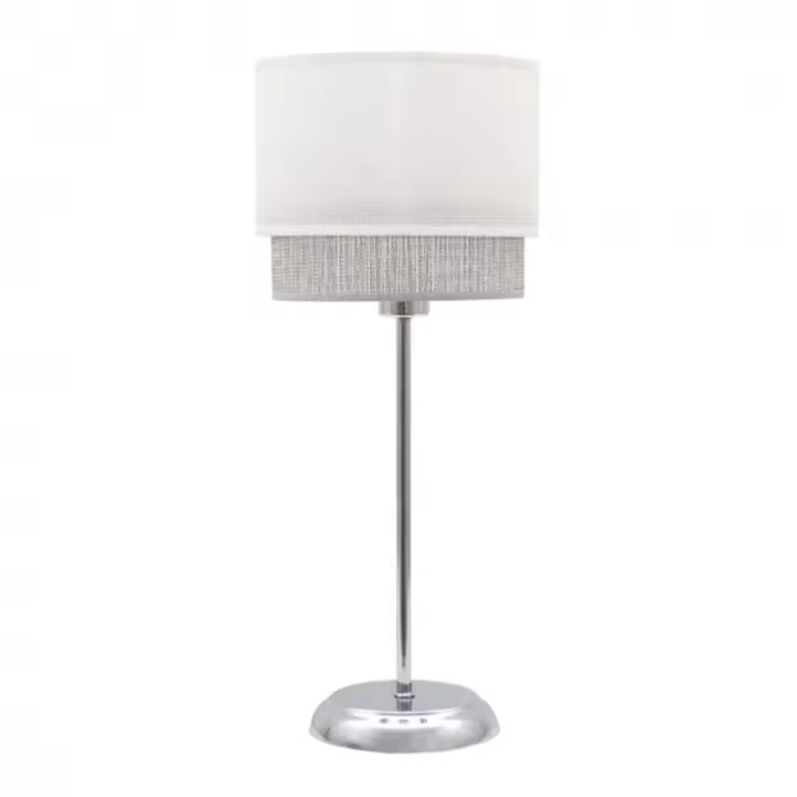 Lámpara de Mesa FABRILAMP Kenya 1xe14 Blanco/Gris - Diseño Elegante - 1