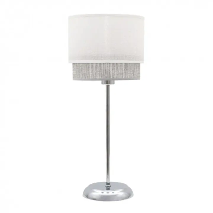 Lámpara de Mesa FABRILAMP Kenya 1xe14 Blanco/Gris - Diseño Elegante - 1