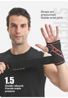 AOLIKES 1PC Guante De Apoyo Para Muñeca Protector De Esguince Elástico Para Artrosis Y Deportes Músculo Esquelético Adulto - details 4