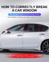 Artículo De Seguridad Para Ventanas De Coche Rescate En Emergencias Con Punta De Fuego Multifuncional Escape En Un Segundo Vidrio Rotura - details 12