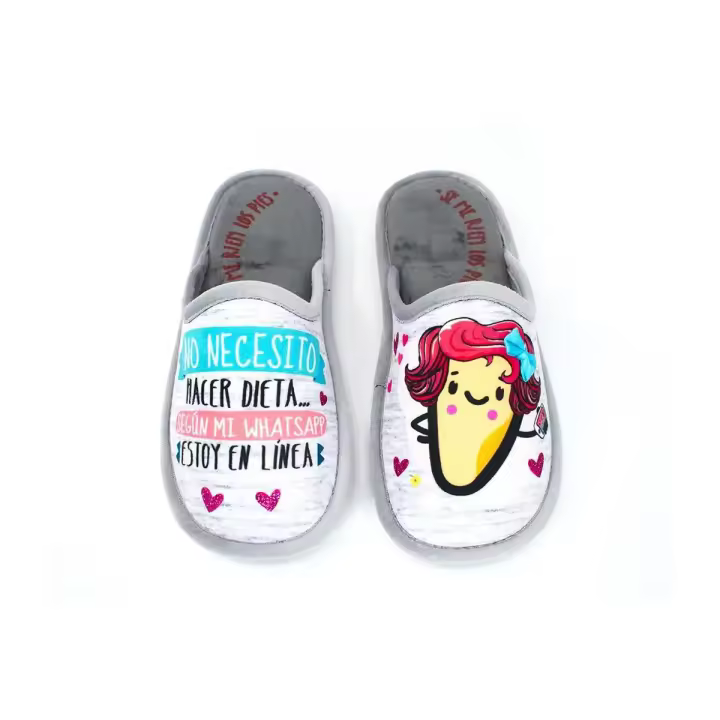 Zapatillas De Casa Mujer Frases Laro Noa80 - 1