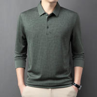 Camisa Polo Para Hombre Casual Larga Con Insignia Color Sólido Moda Transpirable Cómoda Versátil Top Para Negocios - details 15