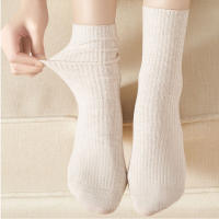 3 Pares De Calcetines Blancos Para Mujer Estilo Harajuku Coreano Y2k Lolita Calcetines Solids Con Rayas Medio Tubo Algodón Poliéster - details 1