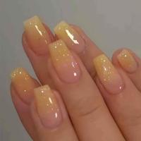 ARTAUG 24pcs Uñas Postizas De Seda Rosa Brillante Estilo Elegante Medio Cuadrado Para Mujeres Elegantes Uñas Postizas Cubiertas Por Encima - details 10