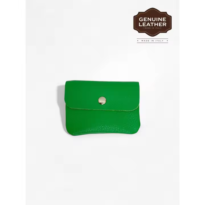 Cartera ,Monedero,Tarjetero ,billetera Para Mujer,Elegante de Cuero Granulado ,Piel auténtico- Ligera y Práctica con Dos Compartimentos y Bolsillo con Cremallera, Varios Colores,regalo para mujer,hecho en Italia - 1