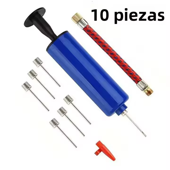 Kit De Inflador De Bolas Portátil 10Pcs Con Agujas Para Baloncesto Balonmano Fútbol Voleibol Mini Bomba De Aire Manual - 1