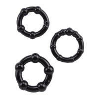 CHISA Anillos para el Pene Beaded Negro JUGUETES SEXUALES - details 1