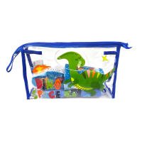 Neceser Aseo Viaje Infantil Dinosaurios Set de Aseo para Niño con Toalla de manos, Cepillo para pelo, Vaso, Regalo Cumpleaños, Ideal para Colegio, Guardería - details 1
