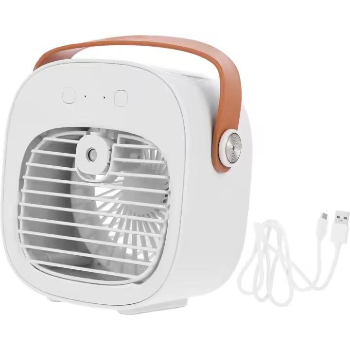 1 juego de ventilador de escritorio USB con circulación de aire y velocidad, refrigeración multifunción para el hogar y la oficina, ventilador recargable para dormitorio, cocina y coche. - 1