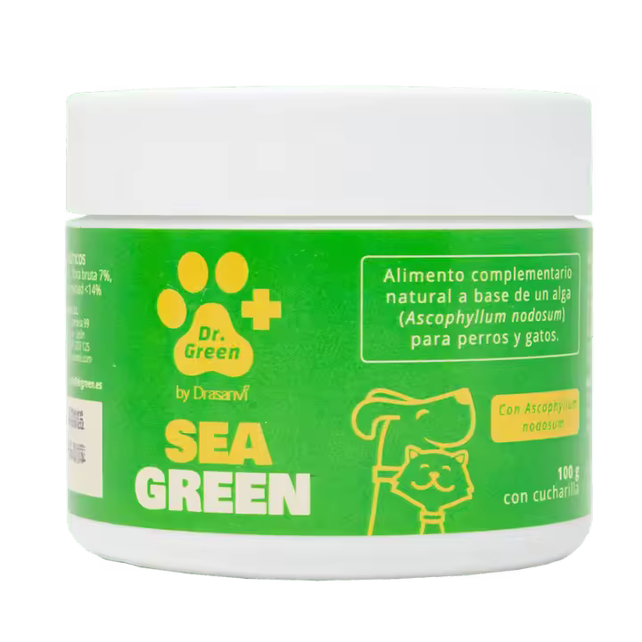 Dr. Green Vet Seagreen para Perros y Gatos 100Gr - Ascophyllum Nodosum en Polvo - Elimina el sarro y la placa dental - 1
