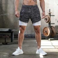 Shorts De Correr Para Hombre Shorts Deportivos De Gimnasio 2 En 1 Secado Rápido Entrenamiento Fitness Verano Pantalones Cortos De Camuflaje - details 3