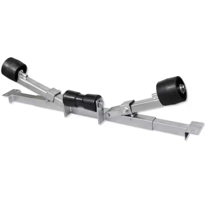 vidaXL Soporte para remolque de barco con rodillos - 1