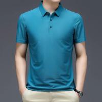 Camisa Polo De Algodón Puro Para Hombres Verano Estilo Casual Color Sólido Talla Grande Cuello En V Manga Corta Versátil - details 18