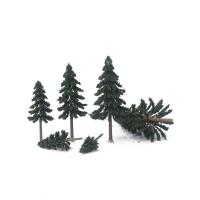 Modelos De Árboles De Ciprés Verdes Para Escenografía Y Ferrocarril 5-15cm 10/20/30Pcs Accesorios De Escritorio De Miniaturas - details 3