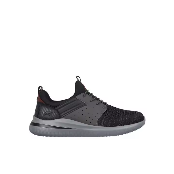 SKECHERS 210238_BKGY Zapatillas deportivas de hombre negras en piel 78849 - 1