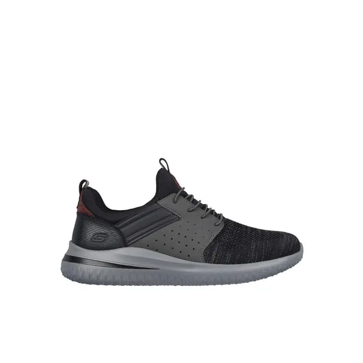 SKECHERS 210238_BKGY Zapatillas deportivas de hombre negras en piel 78849 - 1