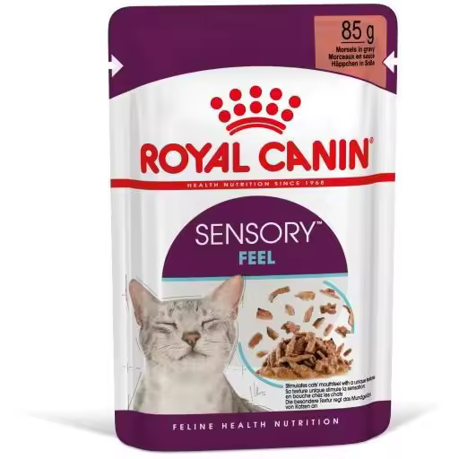 Royal Canin Feline Sensory Feel Salsa - Pack 12x85gr - Comida húmeda para gatos - 1