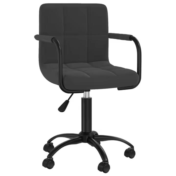 vidaXL Silla de comedor giratoria de terciopelo en color Gris claro/Negro | cómodas modernas ergonómicas para comedor cocina salón hogar - 1