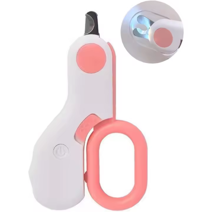 Cortaúñas para Perros with Luz LED, instrumentos de ASEO para mascotas, color rosa - 1