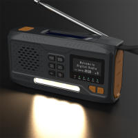 Radio De Emergencia Solar Con Manivela Portátil 2000mAh DAB/FM/Bluetooth Linterna De Lectura De 4 Maneras Para Supervivencia - details 0