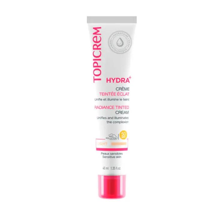 Topicrem Hydra+ Crema Iluminadora Con Color Claro Spf 50 1 Tubo 40 ml - 1