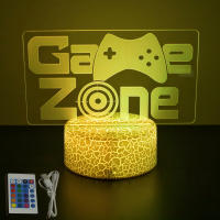 Lámpara De Noche LED NEON GAMER 3D Iluminación RGB Para Habitación De Juegos Decoración De Pared Luz De Mesa Personalizada Para Niños - details 13
