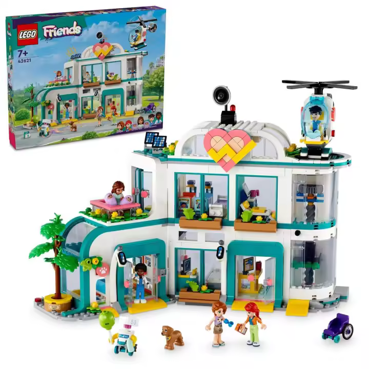 LEGO 42621 Friends Hospital de Heartlake City Juego con helicóptero de juguete - 1