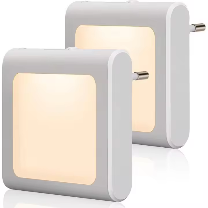 LED-nachtlampje plug-in/stopcontact -nachtlampje met dag/nacht sensor - plugin ledlamp – Nachtlampje - warm licht – dimbaar – Voor in de baby/kinder kamer - 1