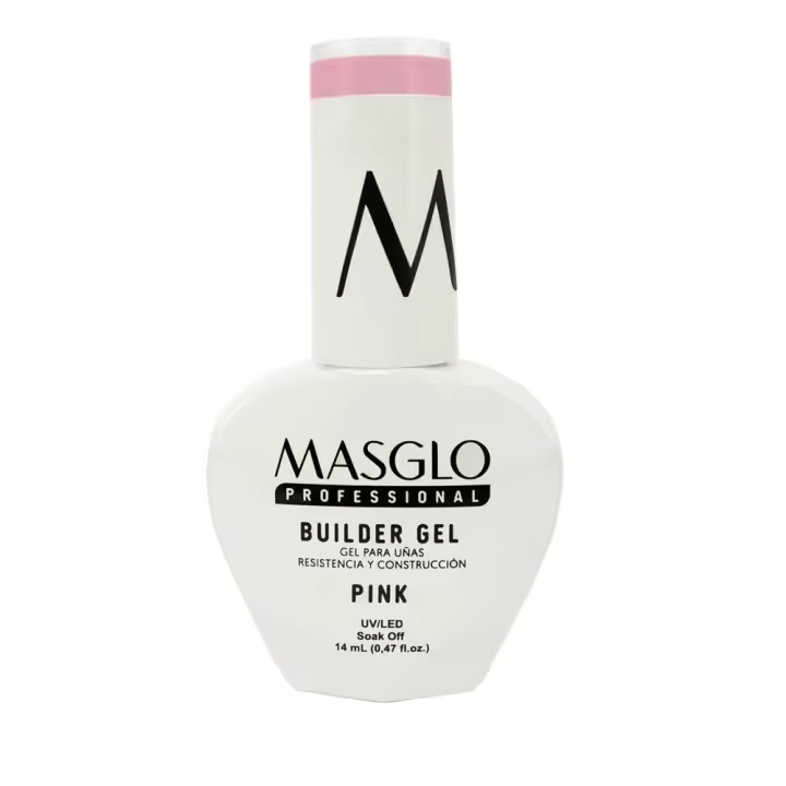 Masglo Builder Gel UV/LED Soak Off 14mL Pink - Gel para Uñas - 1