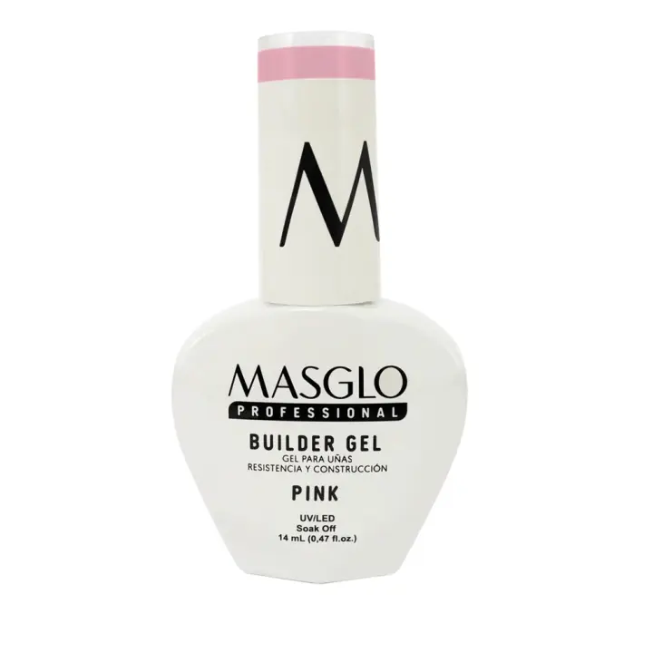 Masglo Builder Gel UV/LED Soak Off 14mL Pink - Gel para Uñas - 1