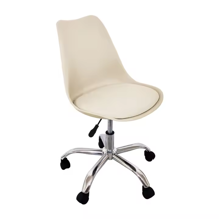 Silla de Escritorio Adec Enjoy Beige con Ruedas y Altura Regulable - 1