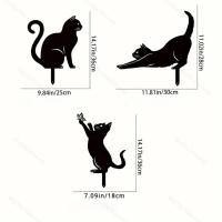 Decoración De Jardín Silueta De Gato Familiar Tiki Charming Para Exterior Estatuas Decorativas De Yarda Sin Ingredientes Químicos De Origen Mainland China - details 1
