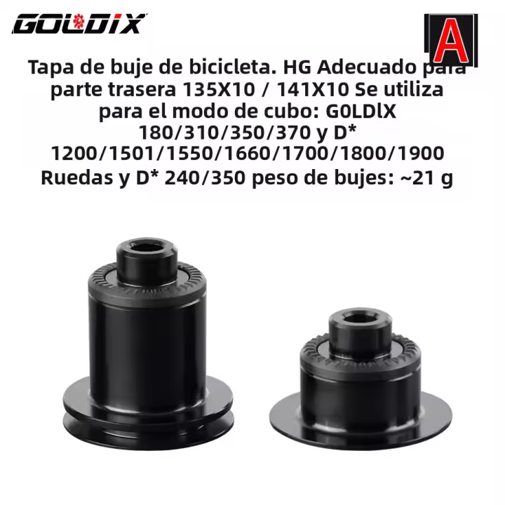 Adaptador De Eje De Bicicleta GOLDIX Para Hubs QR/THRU 100X9 100X12 110X15 135X10 141X10 142X12 148X12 Compatible Con MTB/Road Bike Material De Aleación De Aluminio - 1