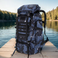 Mochila De Camuflaje 80L Respirable Y Cómoda Impermeable Y Resistente Al Desgaste Para Escalada Deportes Al Aire Libre Esquí Senderismo - details 9