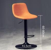 1 Silla giratoria de Bar alta ajustable, TABURETE asiento nórdico moderno, elevador de escritorio frontal con taburete alto, respaldo de moda, silla de Bar con patas de Metal de estilo nordic,sillas de comedor pata negro - details 4