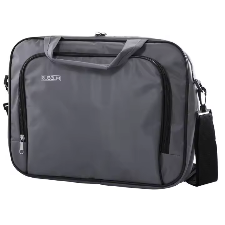 Subblim estuche oxford para portátil - medida: 410 mm - resistente y acolchado - gran capacidad de almacenamiento - transporte seguro - color gris - 1