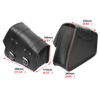Bolsas De Sillín Universales Para Motocicleta En Cuero PU Negras Luggage De Estilo Bobber Custom Para Harley Sportster XL 883 1200 Honda Yamaha - details 6