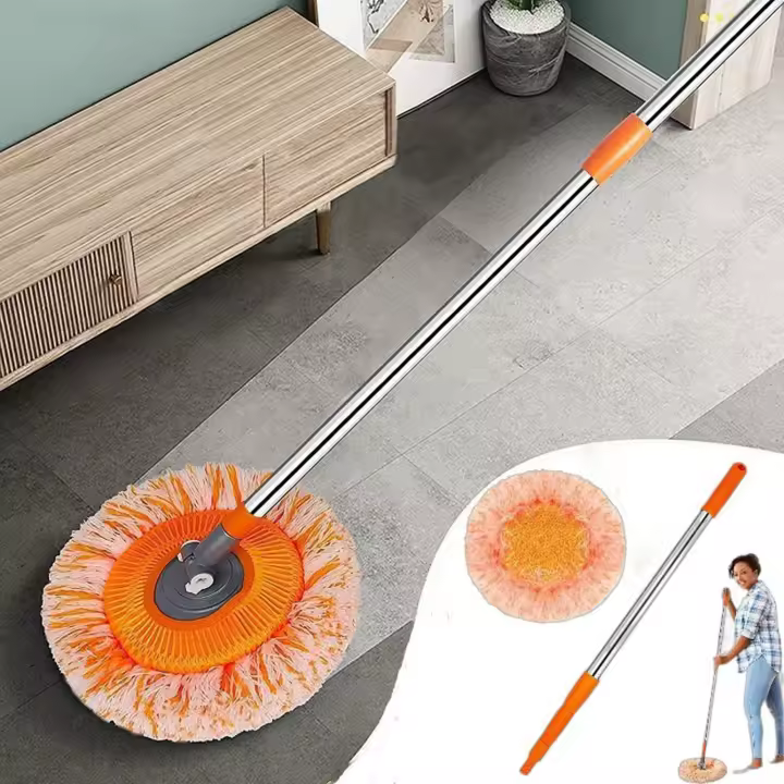 Mopa Sol Y Trigo Rotativa De 360 Grados Ajustable Y Extensible Con Manija Larga Microfibra Para Limpieza De Paredes - 1