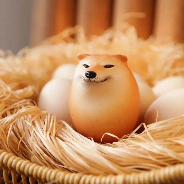 Decoración Creativa De Escritorio En Forma De Huevo De Shiba Inu PVC Juguete Único Para Oficinas Y Hogares Regalos Divertidos - 1