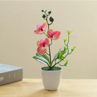 Mini Bonsai Simulado Phalaenopsis Plantas Artificiales En Vaso Para Decoración De Escritorio Comedor Oficina Hogar Y Bodas - details 4