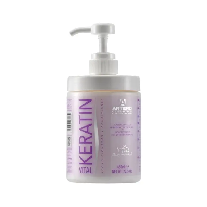ARTERO - Keratin Vital (650 ml) - Acondicionador Concentrado para Perros y Gatos que Recupera la Suavidad y Brillo - 1